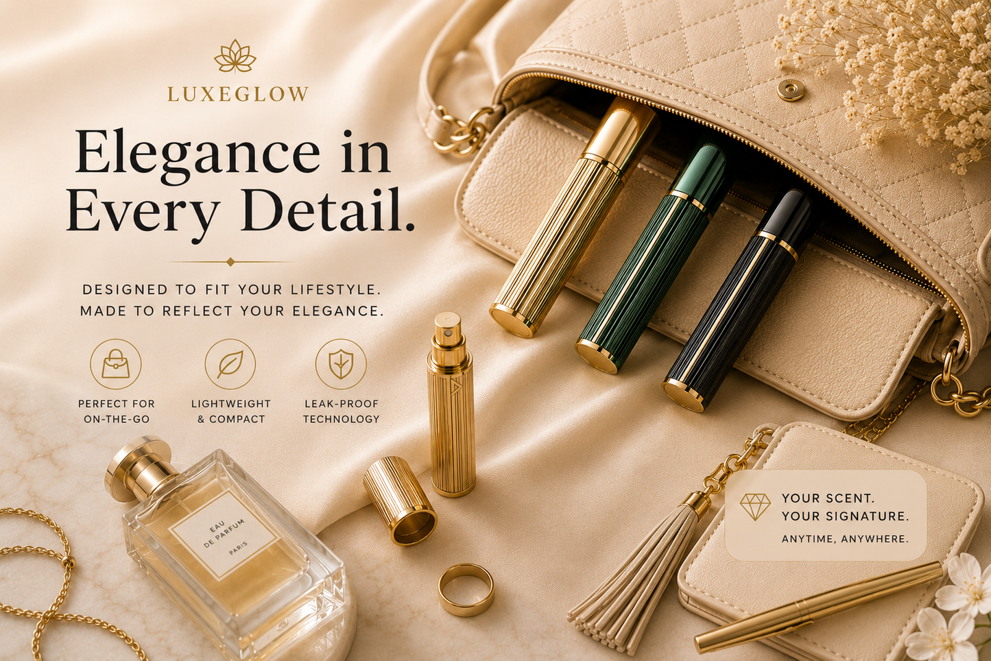 ScentLuxe™ - Refillable Perfume Atomizer