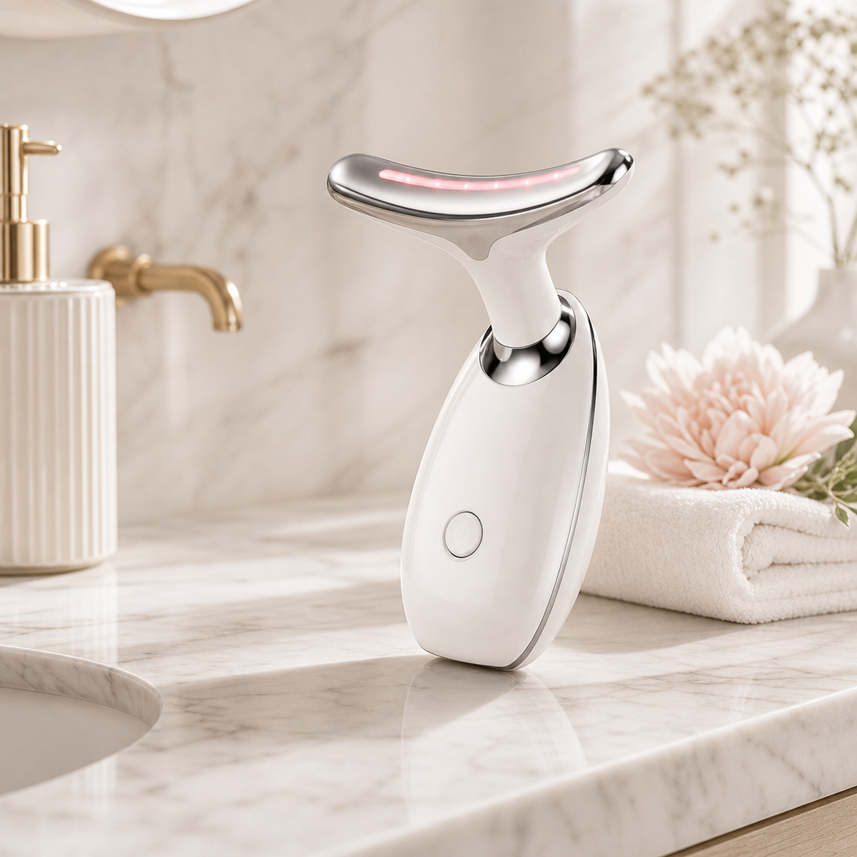 AuraGlow Pro – LED & EMS Anti-Aging Facial Massager