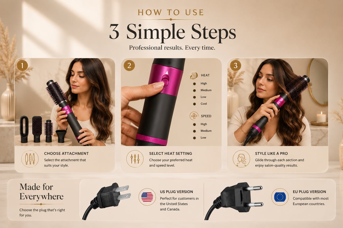 AuraStyle™ 5-in-1 Hot Air Brush