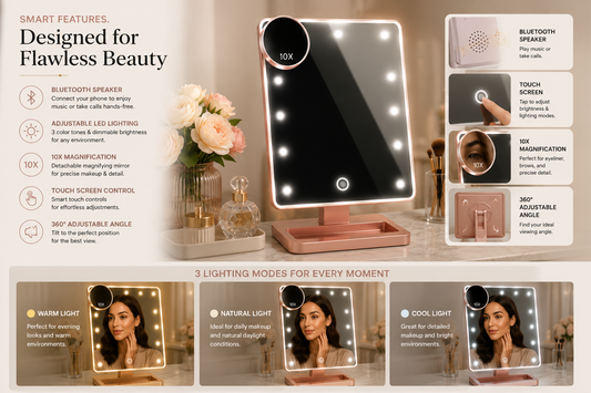 GlowMirror™ - Touch Screen LED Vanity Mirror