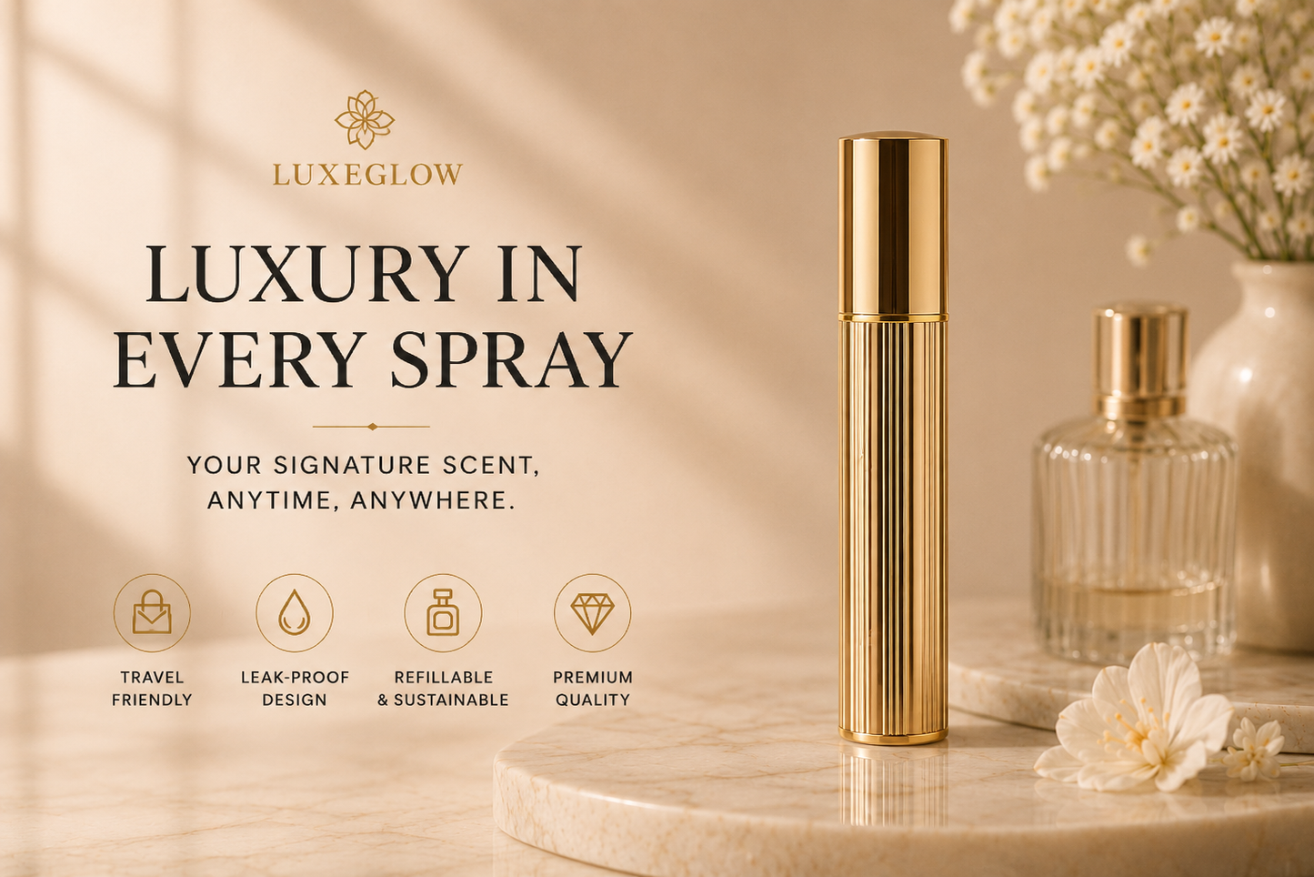 ScentLuxe™ - Refillable Perfume Atomizer